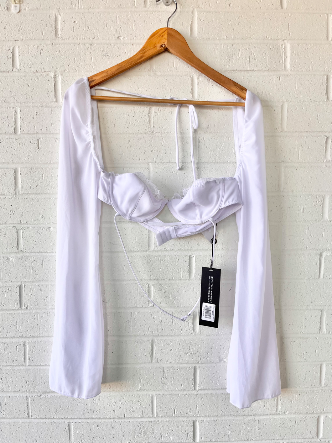 White Fox Long Sleeve Top Size Medium